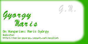 gyorgy maris business card