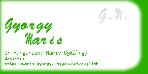 gyorgy maris business card